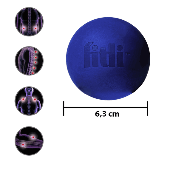 Minge din silicon  pentru masaj terapeutic, diametru 6 cm, Albastru - 9- Roveli