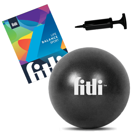 Minge fitness 22cm,FitLi,  pentru exercitii gimnastica, aerobic, pilates, recuperare, pompa inclusa, Negru - 11- Roveli