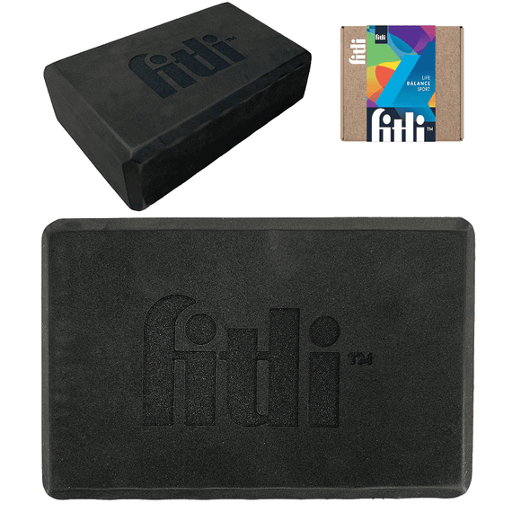 Cub pentru Yoga si Pilates, Fitness block , 23x15cm,FitLi, Negru - 5- Roveli