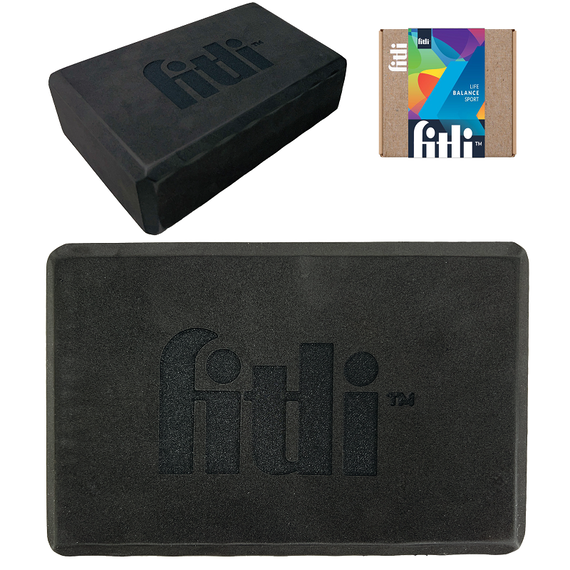 Cub pentru Yoga si Pilates, Fitness block , 23x15cm,FitLi, Negru - - Roveli