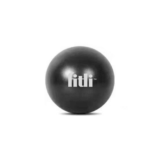 Minge fitness 22cm,FitLi,  pentru exercitii gimnastica, aerobic, pilates, recuperare, pompa inclusa, Negru - 2- Roveli