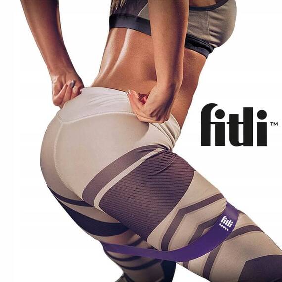 Set 5 benzi elastice cu diferite niveluri de dificultate,FitLi, Multipink - 5- Roveli