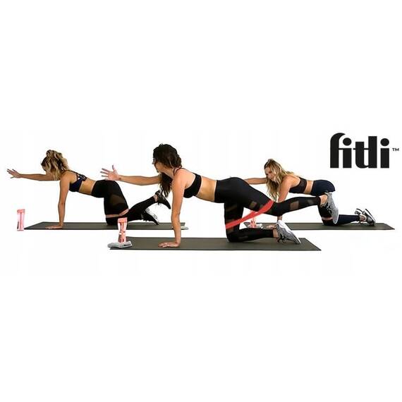 Set 5 benzi elastice cu diferite niveluri de dificultate,FitLi, Multipink - 13- Roveli