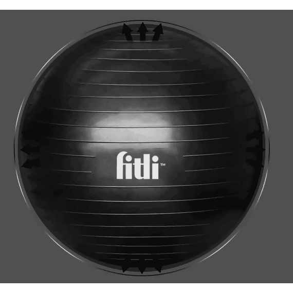 Minge fitness 75cm, Fitli, pentru exercitii gimnastica, aerobic, pilates, recuperare, pompa inclusa, Antrachite - 14- Roveli