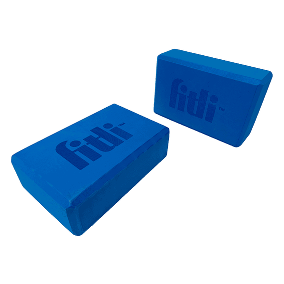 Cub pentru Yoga si Pilates, Fitness block, 23x15cm,FitLi, Albastru - 4- Roveli