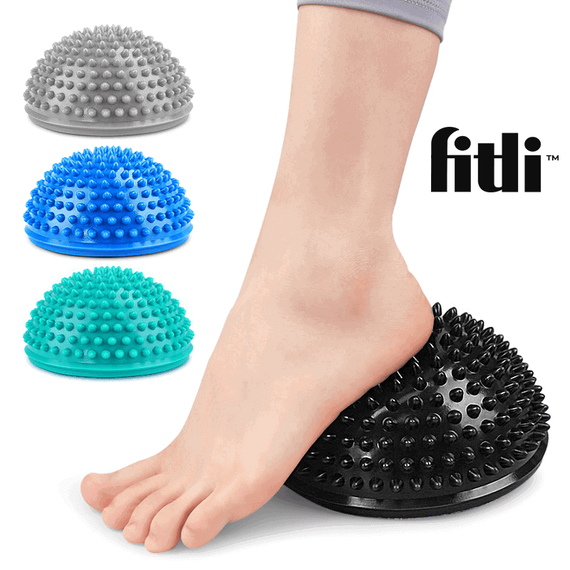Set doua emisfere senzoriale pentru exercitii de echilibru, pompa inclusa, 16 cm, FitLi, Negru - 9- Roveli