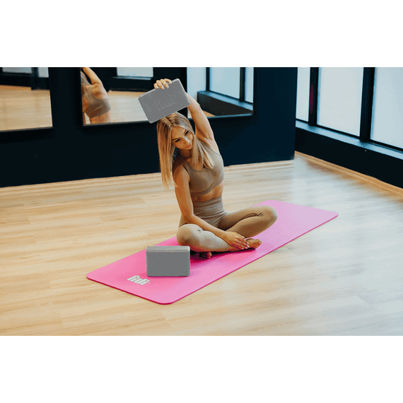 Cub pentru Yoga si Pilates, Fitness block, 23x15cm,FitLi, Gri - 4- Roveli