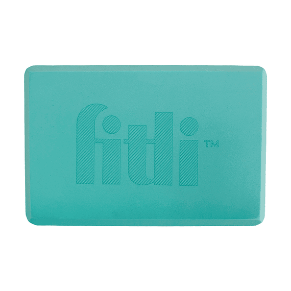 Cub pentru Yoga si Pilates, Fitness block, 23x15cm,FitLi, Turcoaz - 3- Roveli