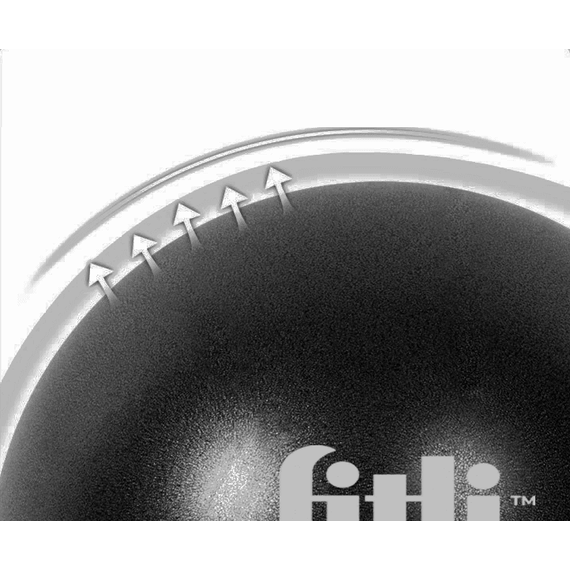 Minge fitness 22cm,FitLi,  pentru exercitii gimnastica, aerobic, pilates, recuperare, pompa inclusa, Negru - 7- Roveli