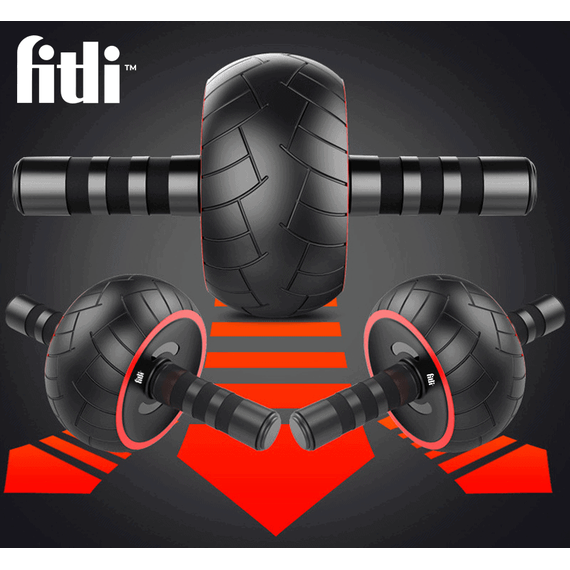 Roata fitness pentru abdomene, Ab Wheel, 33x20 cm cu saltea din spuma Eva 33, 5x17x0, 8 cm, FitLi - 2- Roveli