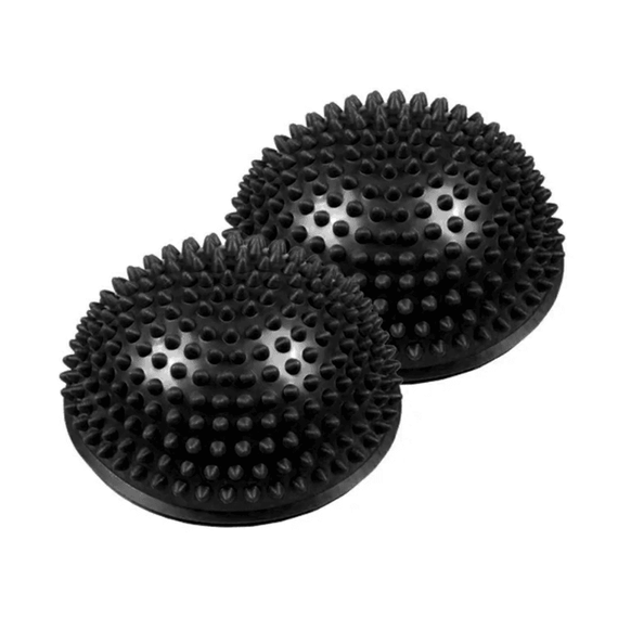 Set doua emisfere senzoriale pentru exercitii de echilibru, pompa inclusa, 16 cm, FitLi, Negru - 3- Roveli