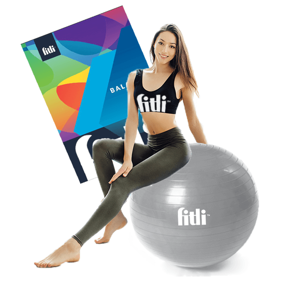 Minge fitness 75cm, Fitli, pentru exercitii gimnastica, aerobic, pilates, recuperare, pompa inclusa, Gri - - Roveli