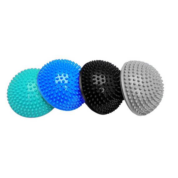 Set doua emisfere senzoriale pentru exercitii de echilibru, pompa inclusa, 16 cm, FitLi, gri - 13- Roveli