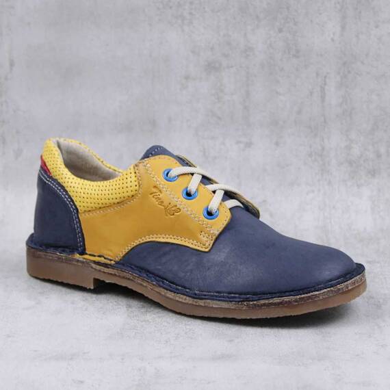 Pantofi unisex , pentru copii , din piele naturala 3008-BLEUMARIN/G, Marime (12): 30 - - Roveli