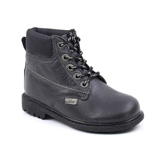 Bocanci captusiti , pentru copii , din piele naturala  2348-GRI, Culoare (12): Gri inchis, Marime (12): 31 - - Roveli