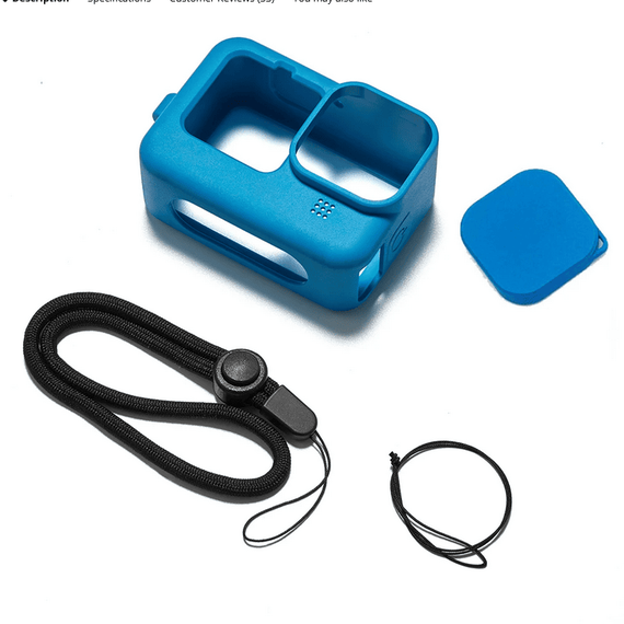 Husa protectie din silicon albastru pentru GoPro Hero 11,12 GP246B - - Roveli