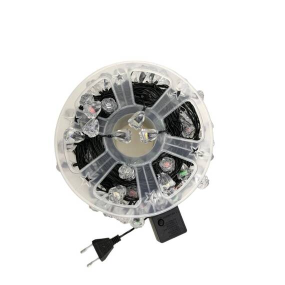 Instalatie luminoasa tip snur cu 240 becuri led, pentru Craciun, lungime 50m, lumina multicolor : Tip lumina - RGB-multicolor, Tip lumina (tm): RGB-multicolor - - Roveli