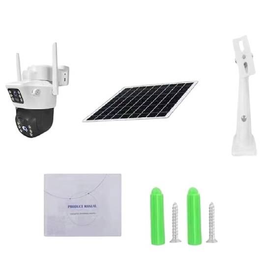 Camera dubla de supraveghere 4G, panou solar, microfon, 12000mah - 9- Roveli