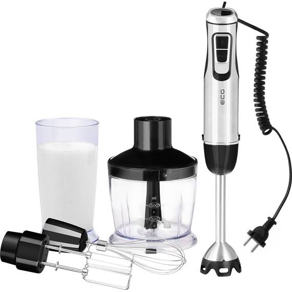 Blender vertical ECG RM 900, 800 W, 10 viteze + TURBO, recipient tocator 500 ml, lame din otel inoxidabil - - Roveli