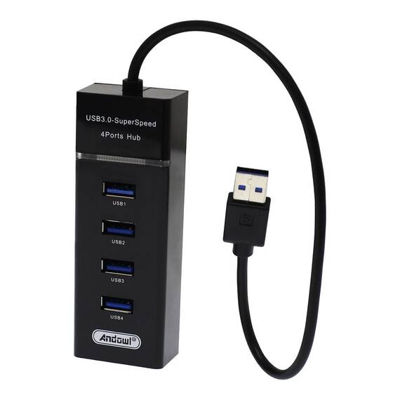 Hub 4 port USB 3.0, Q303, LED - - Roveli