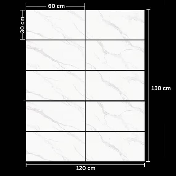 Set 10 placi PVC autoadezive 60x30cm, 1.8mp, diverse modele - 10- Roveli