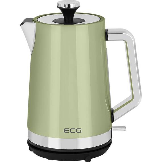 Fierbator electric ECG RK 1766 Vintage Olive, 2200 W, 1.7 litri, otel inoxidabil, verde olive - - Roveli