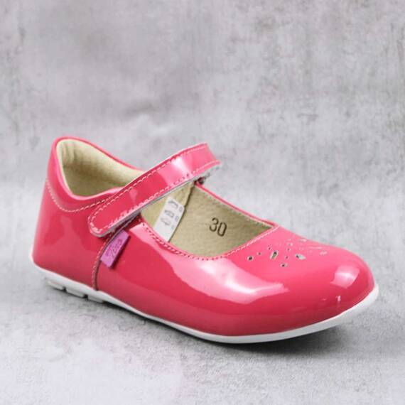 Balerini usori , de copii  , din piele naturala 1862-ROZ2, Culoare (12): Roz, Marime (12): 33 - - Roveli