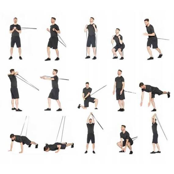 Banda elastica, banda de rezistenta pentru fitness, antrenament in sala de gimnastica, gimnastica de recuperare, Latex, 208 cm, 41-1 - 10- Roveli