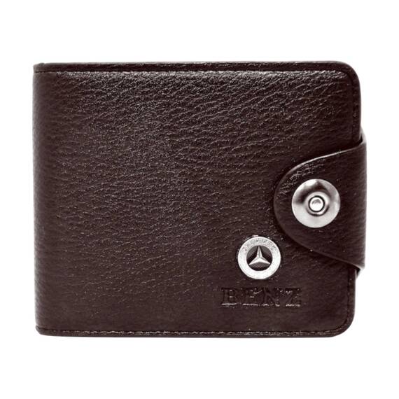 Set curea piele, portofel, husa chei, sigla Mercedes, negru/maro - 2- Roveli