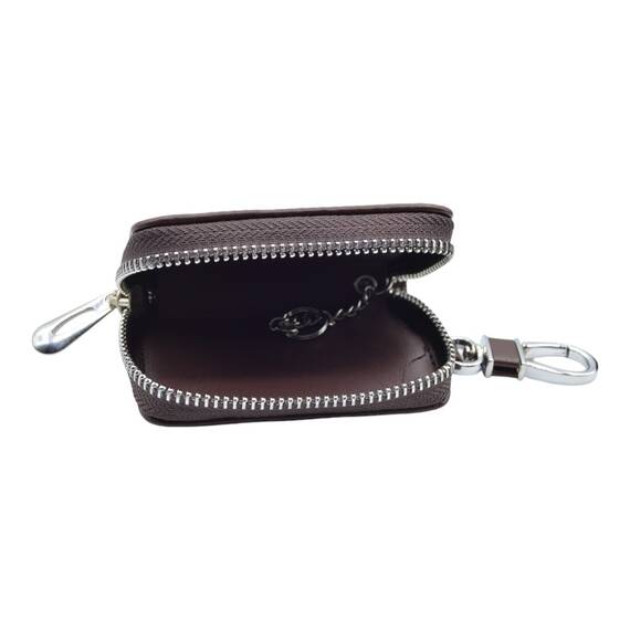 Set curea piele, portofel, husa chei, sigla Mercedes, negru/maro - 9- Roveli