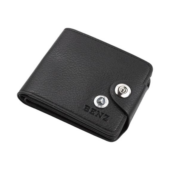Set curea piele, portofel, husa chei, sigla Mercedes, negru/maro - 23- Roveli