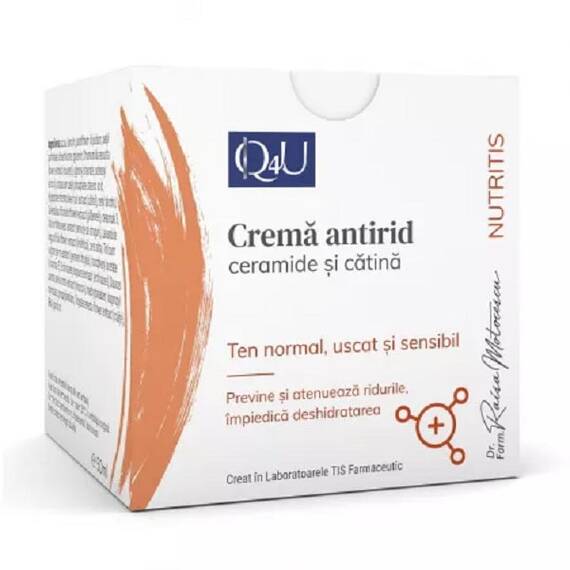 Crema Antirid cu Ceramide si Catina Nutritis Q4U 50 ml Tis Farmaceutic - - Roveli