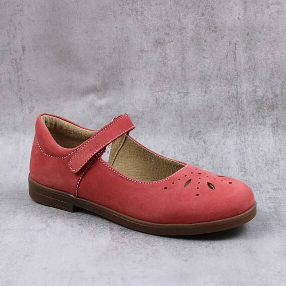 Balerini usori , de copii  , din piele naturala 1862-ROSU1, Culoare (12): Rosu, Marime (12): 34 - - Roveli