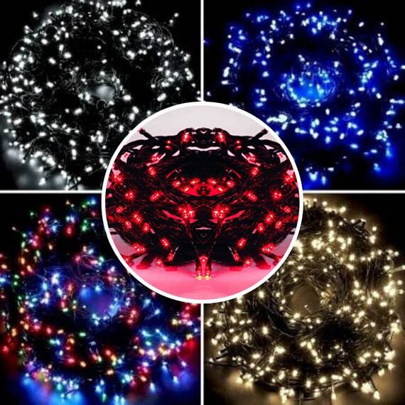 Instalatie pom, liniara, 100 LED, 9m, diverse culori, 1+1 gratis - 13- Roveli