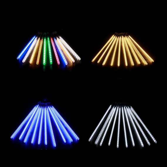 Instalatie tip ploaie meteoriti, 192 LED, 3.9m, diverse culori - - Roveli