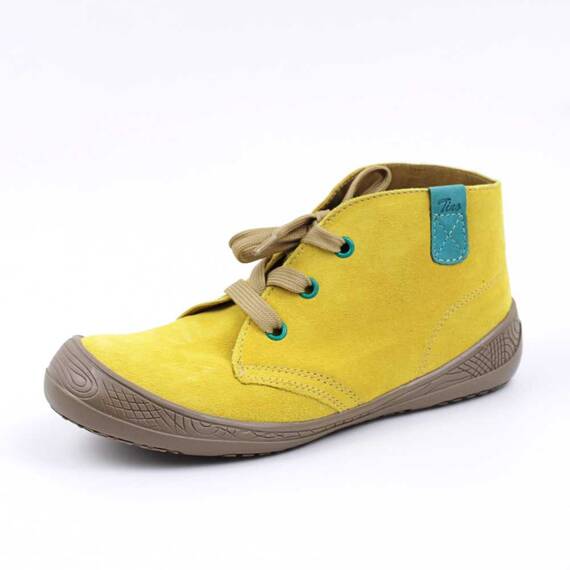 ​Ghete usoare " BAREFOOT " , pentru copii , din piele naturala 3236-MUSTAR, Culoare (12): Galben, Marime (12): 30 - - Roveli