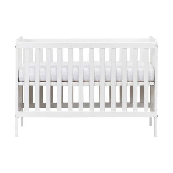 Patut bebelusi din MDF 120x60 cm,transformabil in SOFA, Elisabeth II, White + Saltea Cocos - 3- Roveli