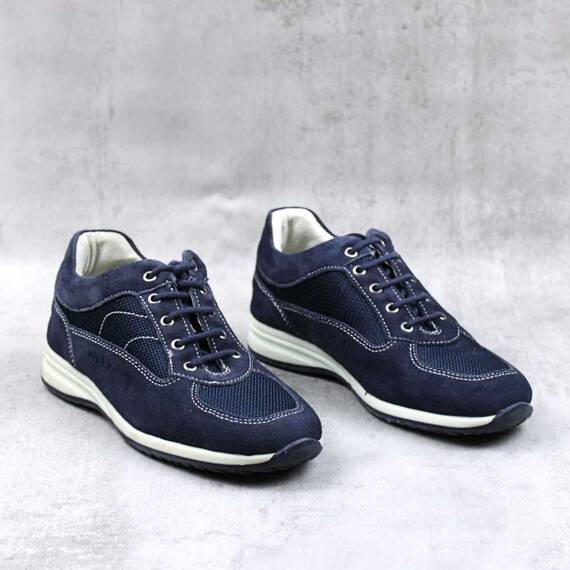 Pantofi sport pentru copii din piele naturala  1594-BLEUMARIN, Culoare (12): Bleumarin, Marime (12): 33 - - Roveli