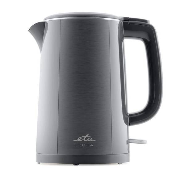 Fierbator electric ETA Edita 8595 90020, 1.5 litri, 2200W, otel inoxidabil, pereti dubli, gri - - Roveli