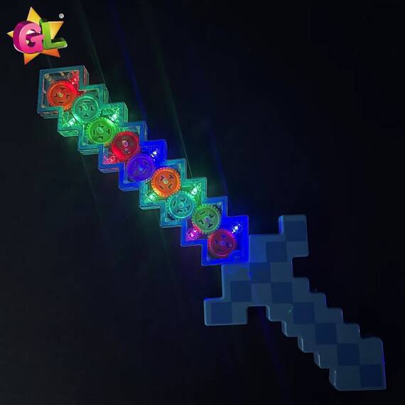 Jucarie Sabie minecraft cu iluminare Led si sunete, 46cm - 4- Roveli