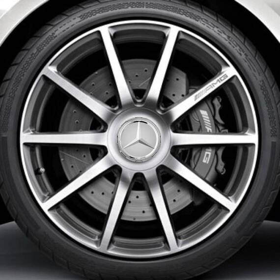 Set 4 Capace jante cu sigla Mercedes Benz, AMG, 75mm - 15- Roveli