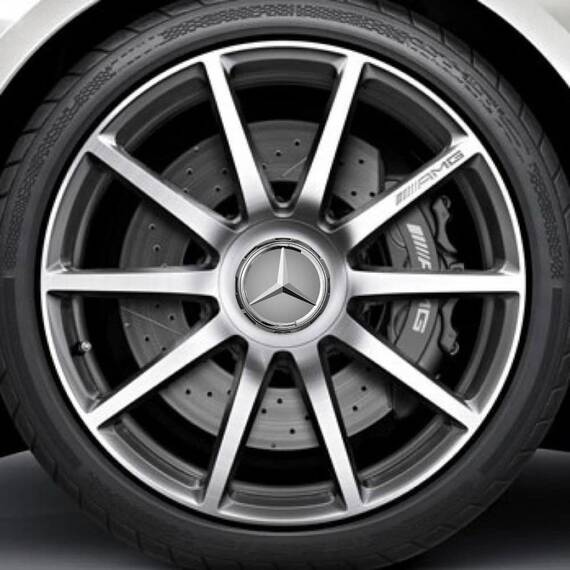 Set 4 Capace jante cu sigla Mercedes Benz, AMG, 75mm - 16- Roveli