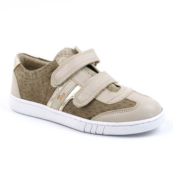 Pantofi sport , pentru copii , din piele naturala , cu talpa cusuta 3229-BEJ/BEJ, Culoare (12): Bej, Marime (12): 30 - - Roveli