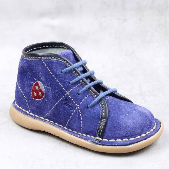Ghete usoare , pentru copii , din piele naturala intoarsa , PRIMII PASI 3059-BLEUMARIN, Culoare (12): Bleumarin, Marime (12): 23 - - Roveli