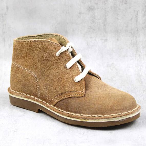 Ghete usoare , pentru copii , din piele naturala , cu talpa cusuta 445-MARO/S, Culoare (12): Camel, Marime (12): 30 - - Roveli