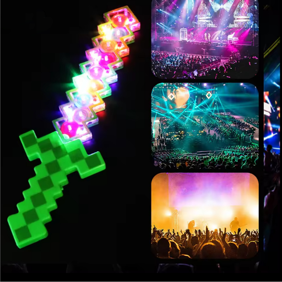 Jucarie Sabie minecraft cu iluminare Led si sunete, 46cm - 5- Roveli