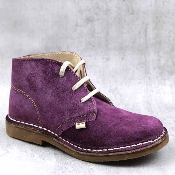 Ghete usoare , pentru copii , din piele naturala , cu talpa cusuta 445-BORDO/MOV, Culoare (12): Mov, Bordo, Marime (12): 32 - - Roveli