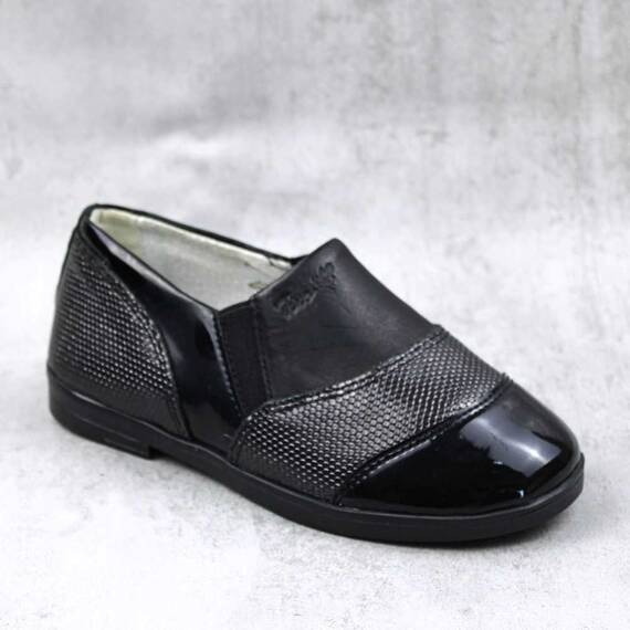 Pantofi usori pentru copii , din piele naturala 3231-NEGRU, Culoare (12): Negru, Marime (12): 34 - - Roveli