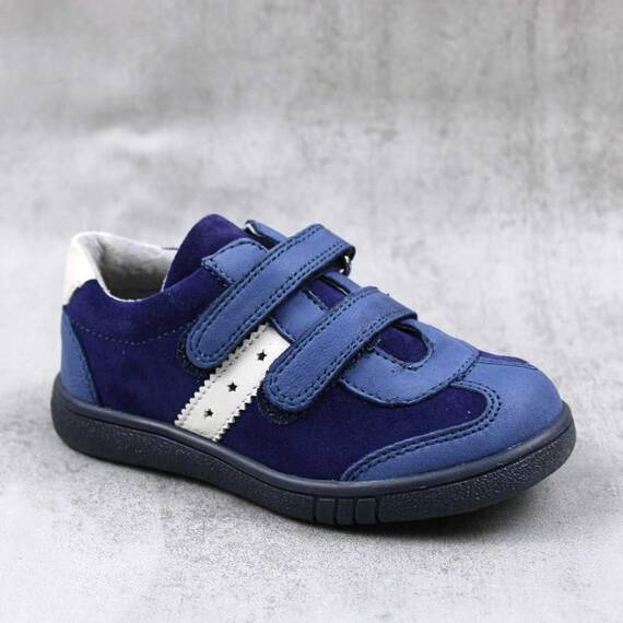 Pantofi sport , pentru copii , din piele naturala , intoarsa 3229-BLEUMARIN/4, Culoare (12): Bleumarin, Marime (12): 24 - - Roveli