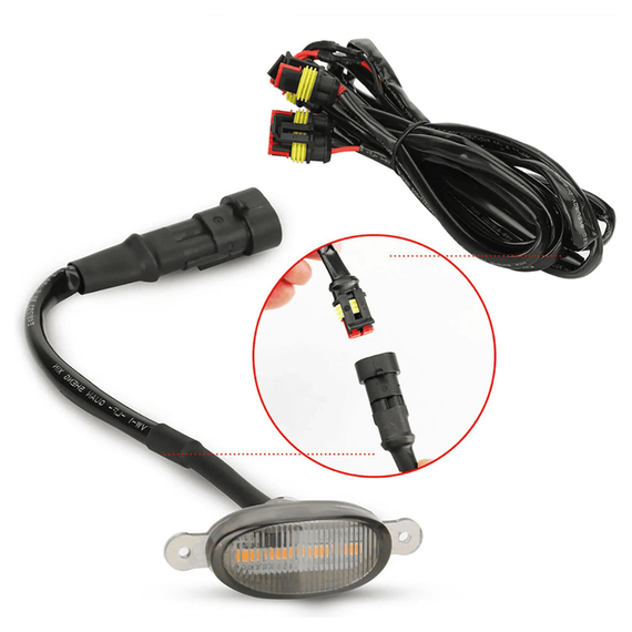 Set 5 x Lampi auto 4COB, lumini de zi, prindere in grila, 12V - 2- Roveli